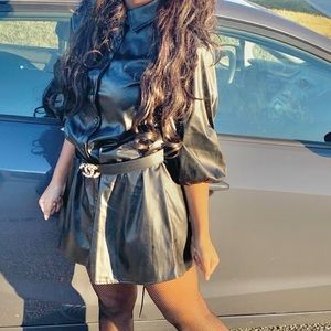 Mini button up dress